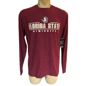 NEW Florida State Seminoles Colosseum Heathered Red Crew Neck LS Shirt Men's L